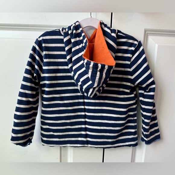 Mini Boden Colorblock/Striped Reversible Hoodie (Size 2-3) - Picture 3 of 5
